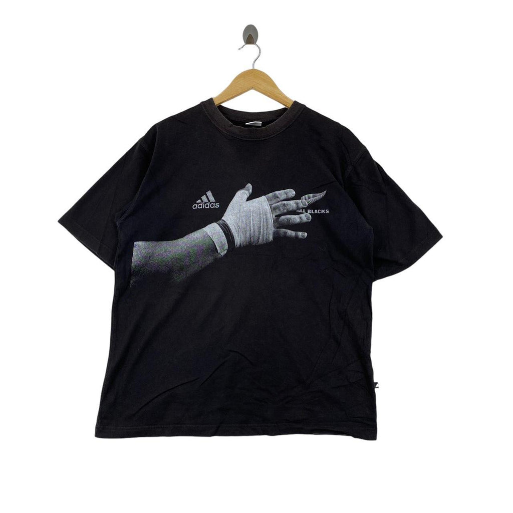 Vintage ADIDAS x ALL BLACKS Rugby Team Tee Shirt Top World Cup Jersey Haka