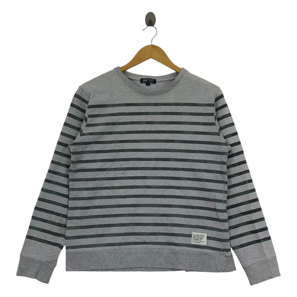 Vintage BEAMS PLUS HEART Collection Striped Tee Shirt Top Long Sleeve