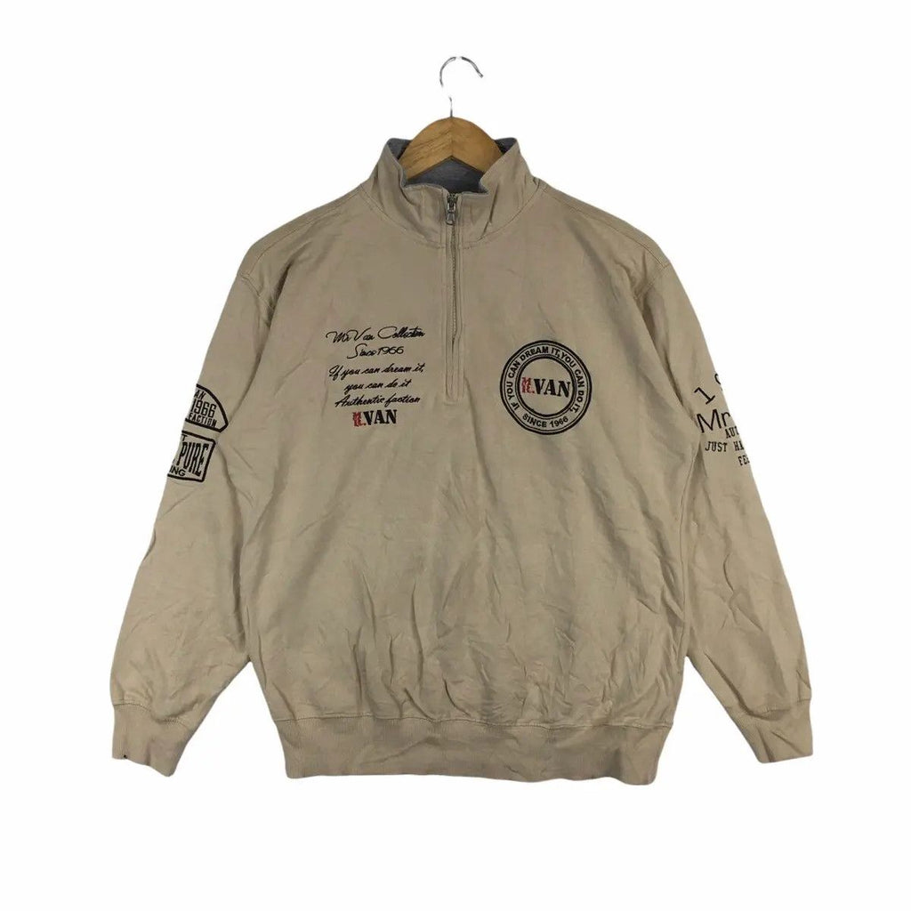 Vintage VANS SKATEBOARD 1966 Half Zipper Sweater Sweatshirt Pullover