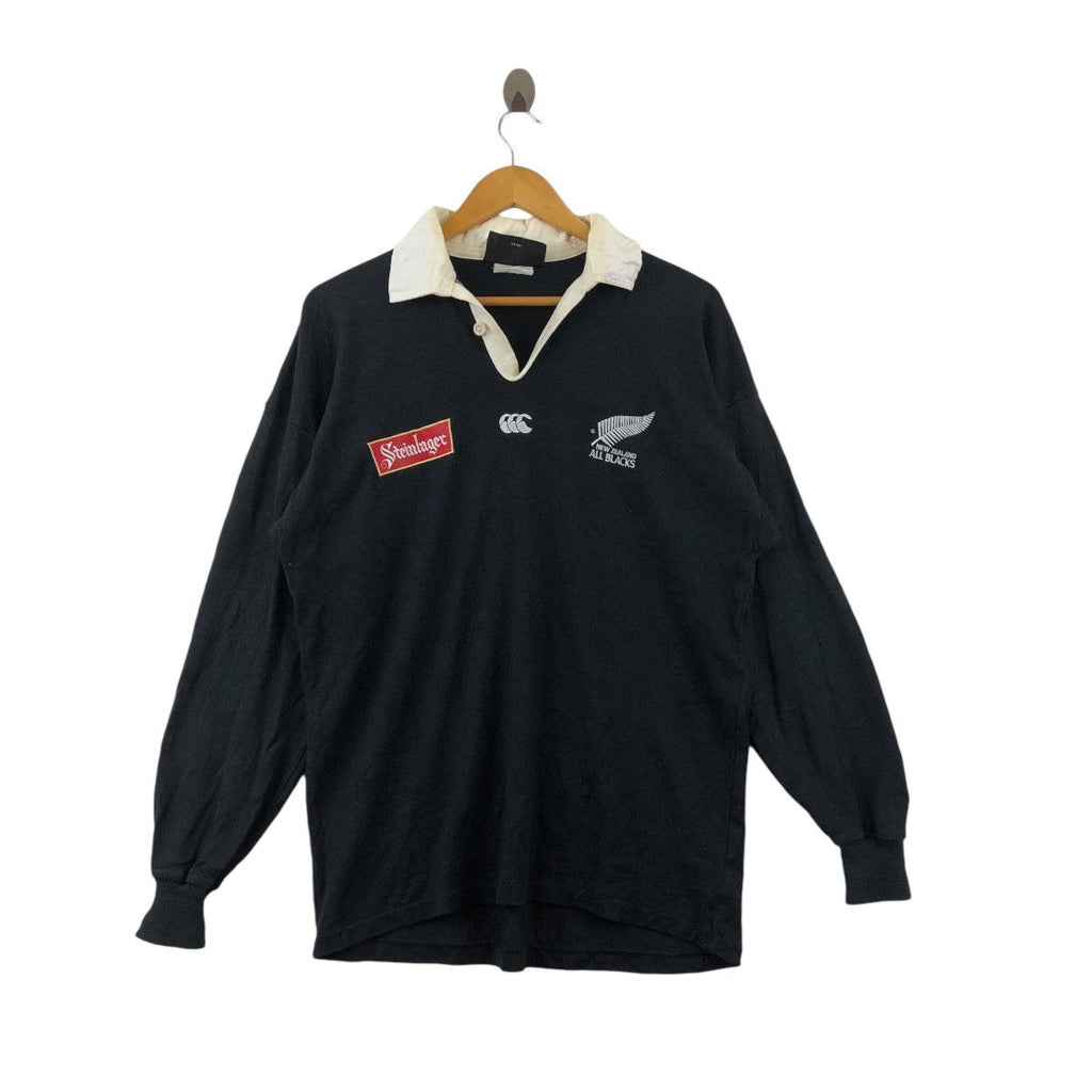 Vintage 90’ CANTERBURY ALL BLACKS RUGBY New Zealand Jersey Shirt Jonah Lomu Era Polo Tee Sweater Pullover