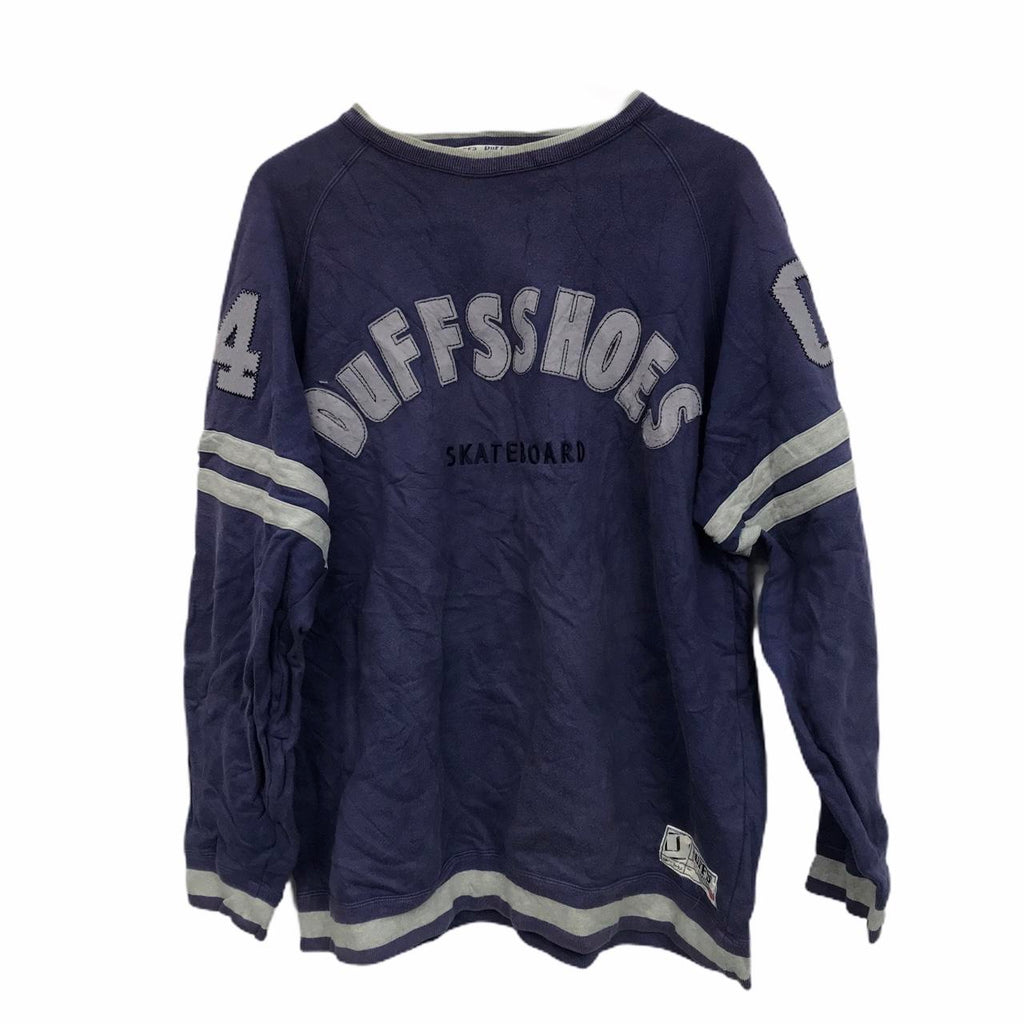 Vintage DUFF Skateboard Performance Sweatshirt Sparkle Rainbow Jumper Sweater