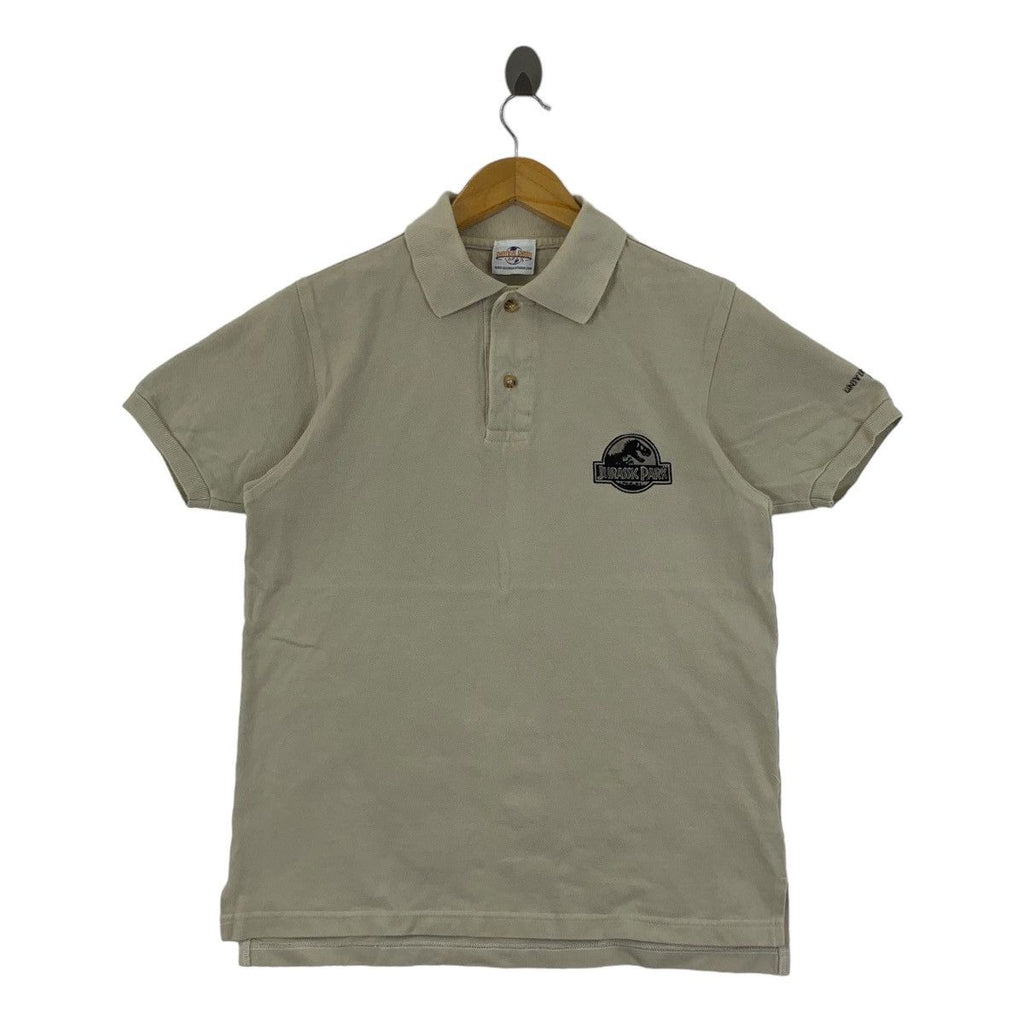 JURASSIC PARK MOVIE Universal Studios Japan Polo Tee Shirt Top Embossed Logo