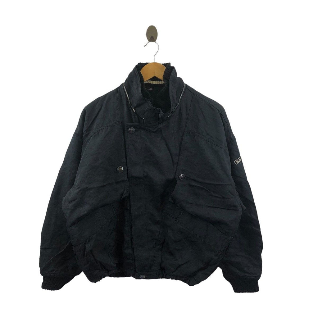 Vintage BLACK PIA SPORT Vacation Gear Racing Jacket Windbreaker Outdoor