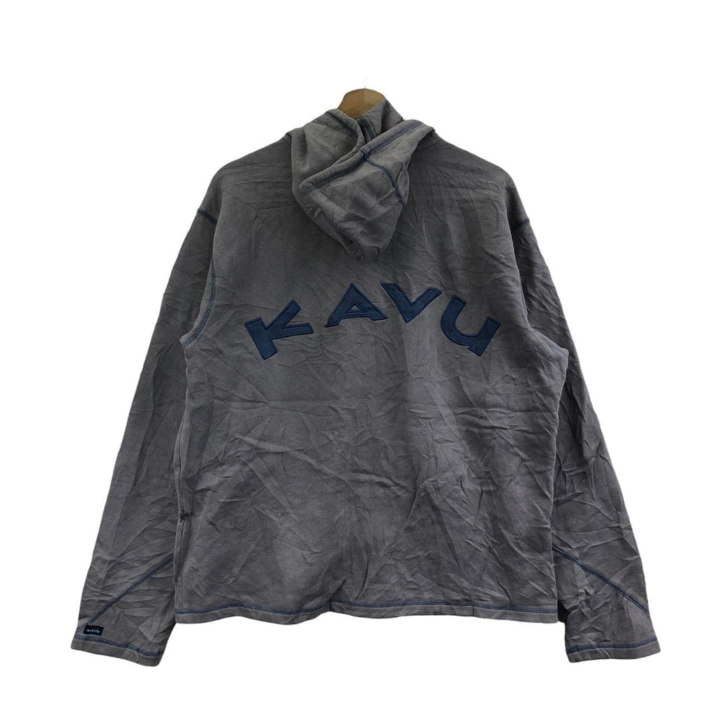 Vtg KAVU OUTDOOR CAMPING Big Logo Hoodie Jacket Windbreaker Sweater Zipper