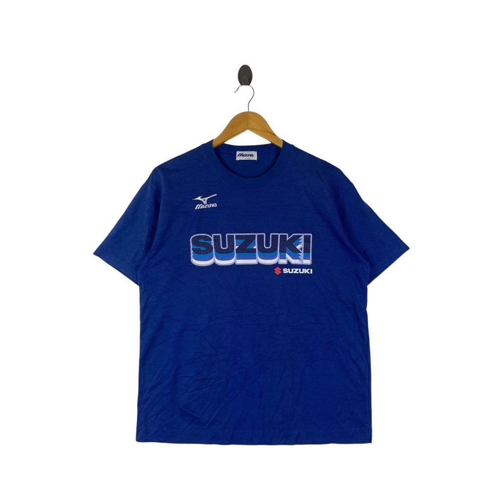 Vintage SUZUKI x MIZUNO RACING Team Jersey Tee Shirt Top Motorcycle Grand Prix