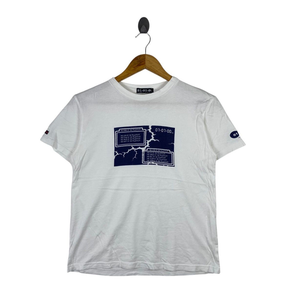 Vintage THE MARK OF THE MILLENNIUM 01-01-00 Tee Shirt Top Lightning Look Style