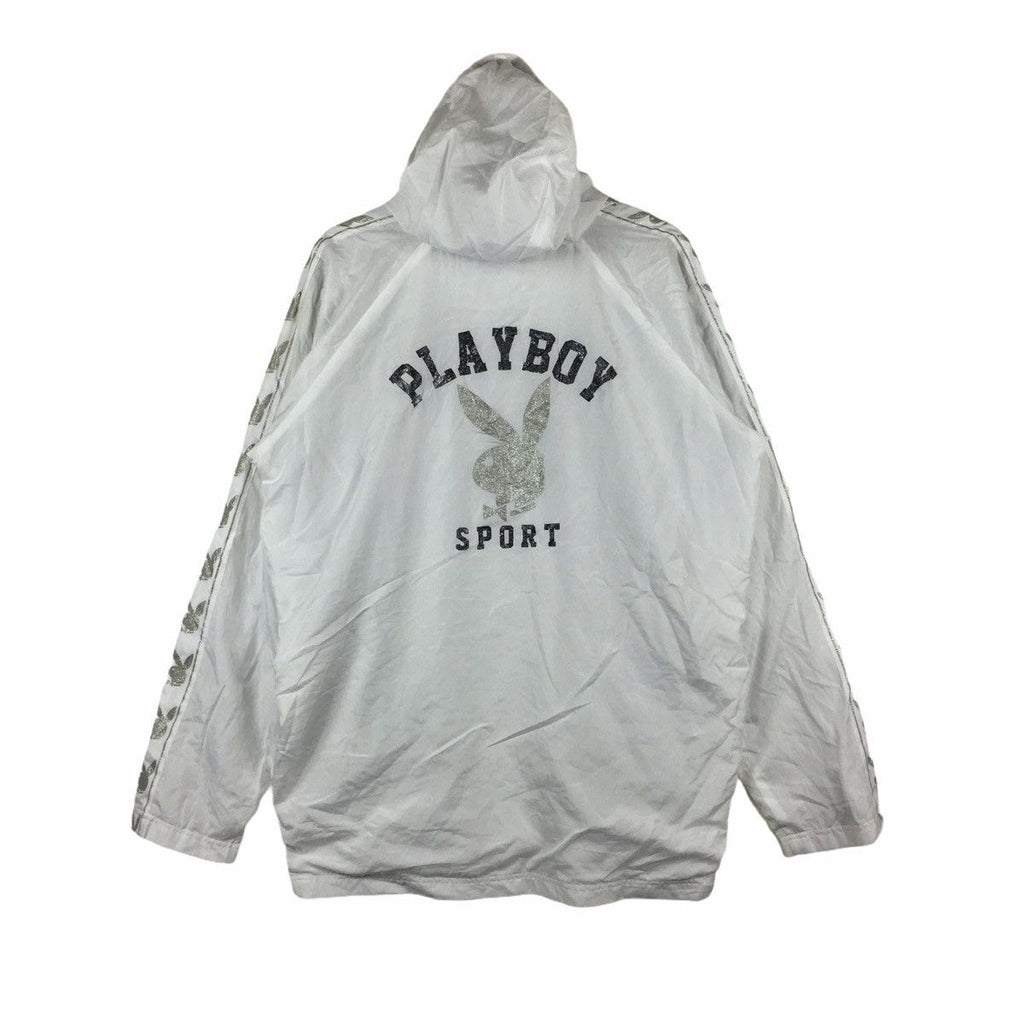 Vintage PLAYBOY BUNNY SPORT Collection Jacket Sweater Windbreaker Reflective Logo