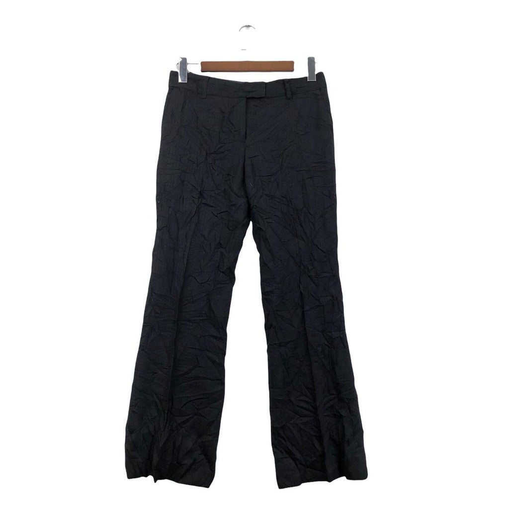 Vtg CK CALVIN KLEIN Black Wool Bootcut Casual Pant Trouser Slack Workwear
