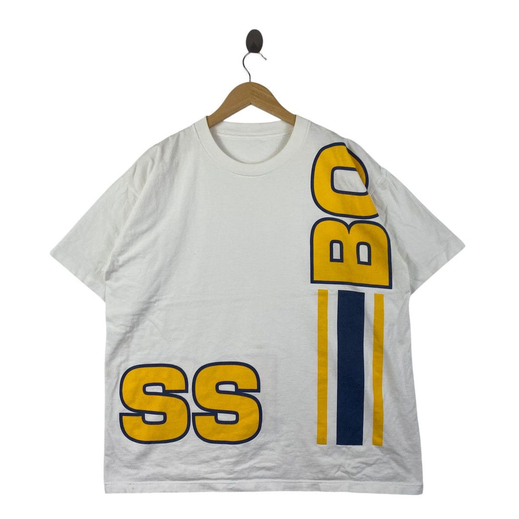 Vintage 90’ BOSS HUGO Hip&nbsp;Hop Rap Single Stitches Tee Shirt Top Double Sided