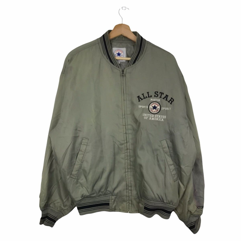 Vintage CONVERSE ALL STAR Varsity Bomber Jacket Windbreaker Baseball Chuck Taylor Skate Rap