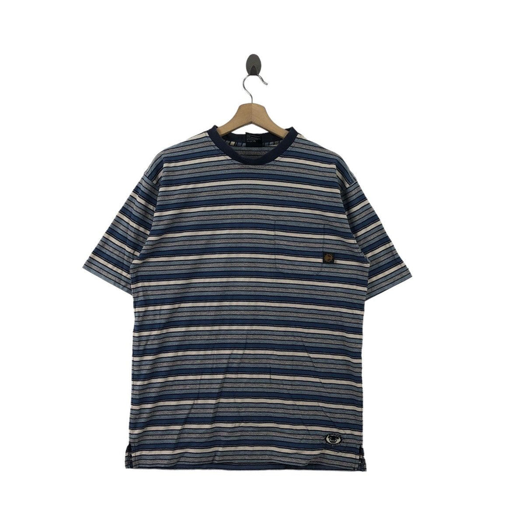 Vintage CROSS BREED ROTTWEILER Surf Skate Tee Shirt Striped Pocket