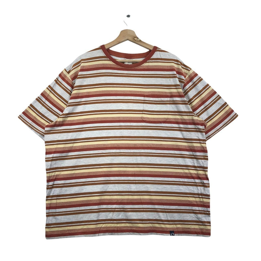 Vtg 90’ HANG TEN SURFING Striped Hawaii Tee Shirt Honolulu Beach