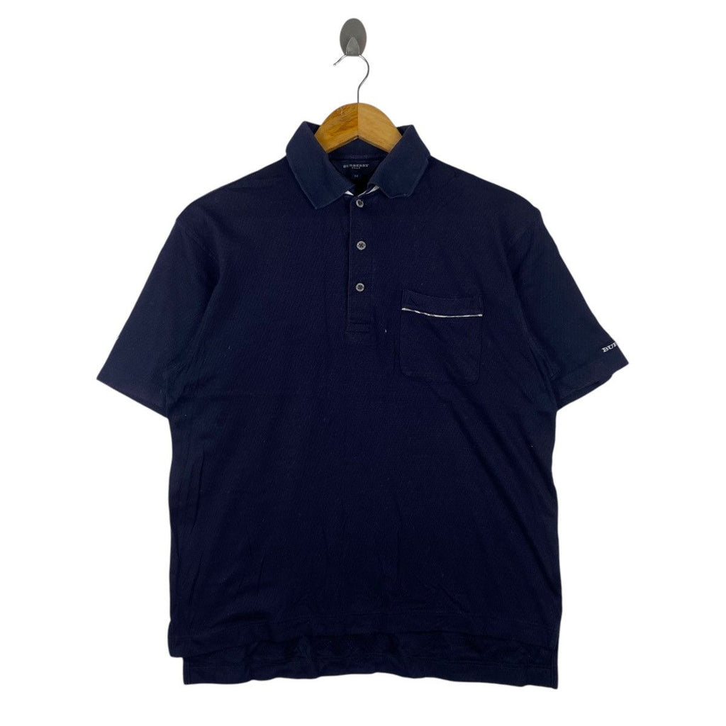 Vintage BURBERRY LONDON GOLF Collection Polo Tee Shirt Top Nova Checks Pocket