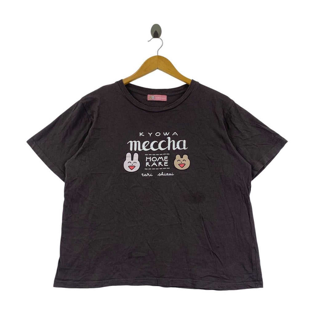 USAGI x KUMA LINE Character Kyowa Meccha Tee Shirt Top Japan Cartoon Home Rare