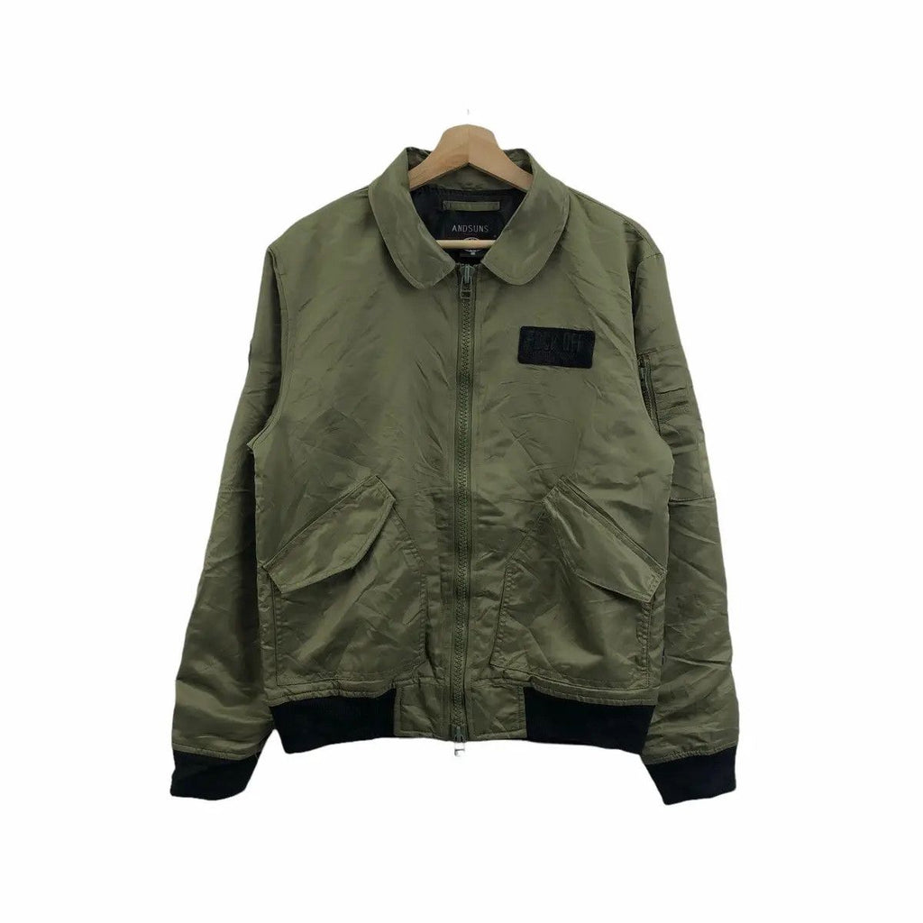 ANDSUNS JAPAN New York NYC Store Collection Bomber Jacket Fxxk Off Patch Rebel
