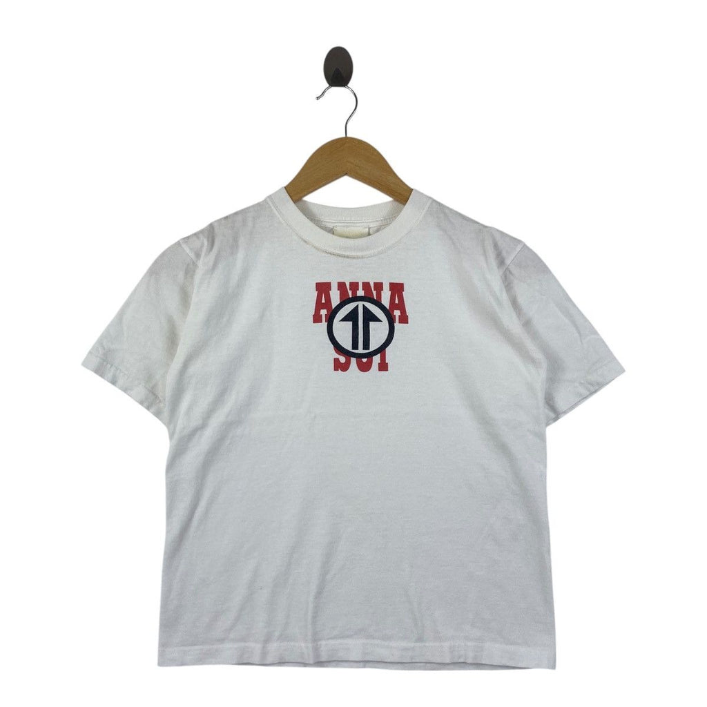 Vintage ANNA SUI LONDON Punk Baggy Cropped Top Tee Shirt Box Logo