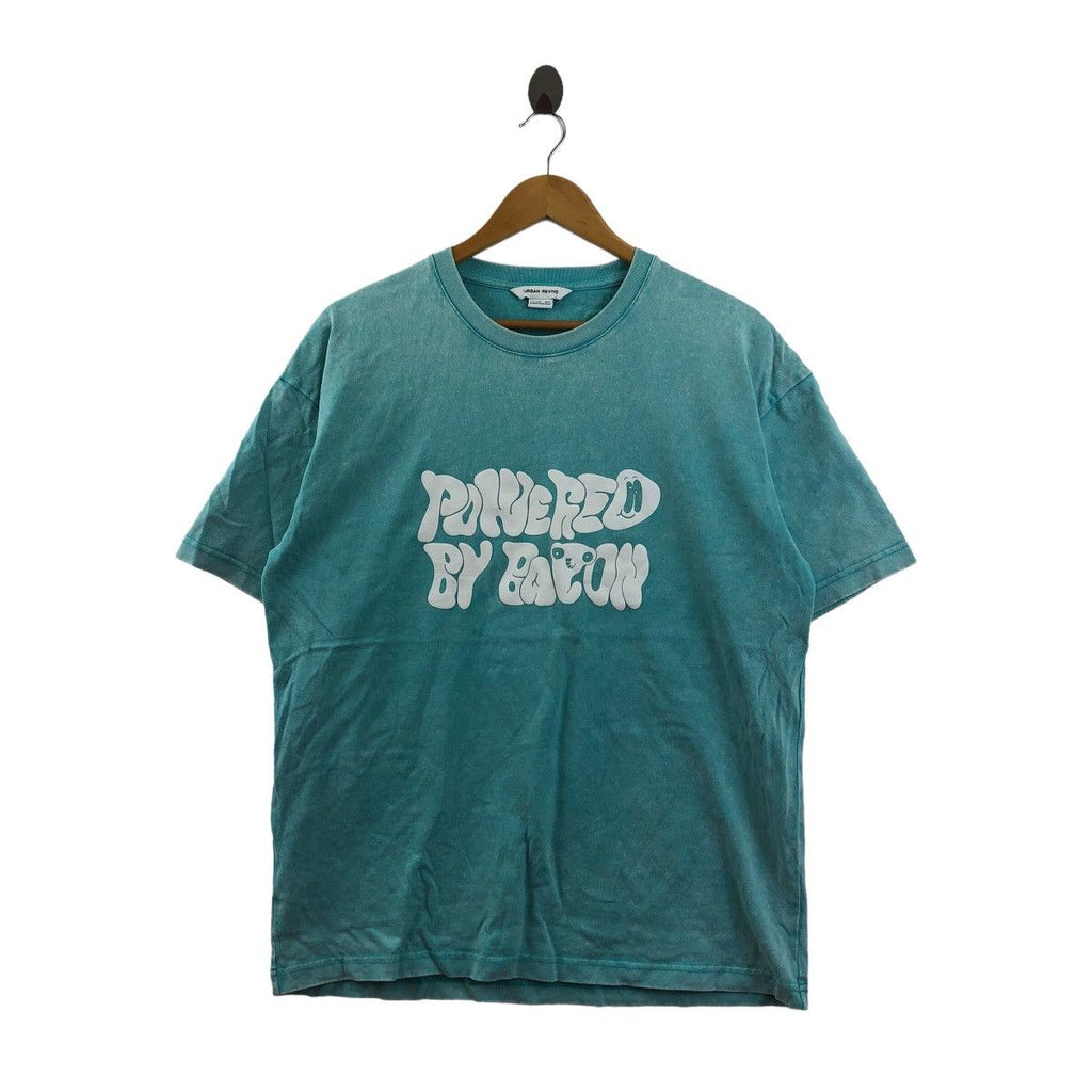 URBAN REVIVO Power By Bacon Embossed Art Tee Shirt Artwork Culture
