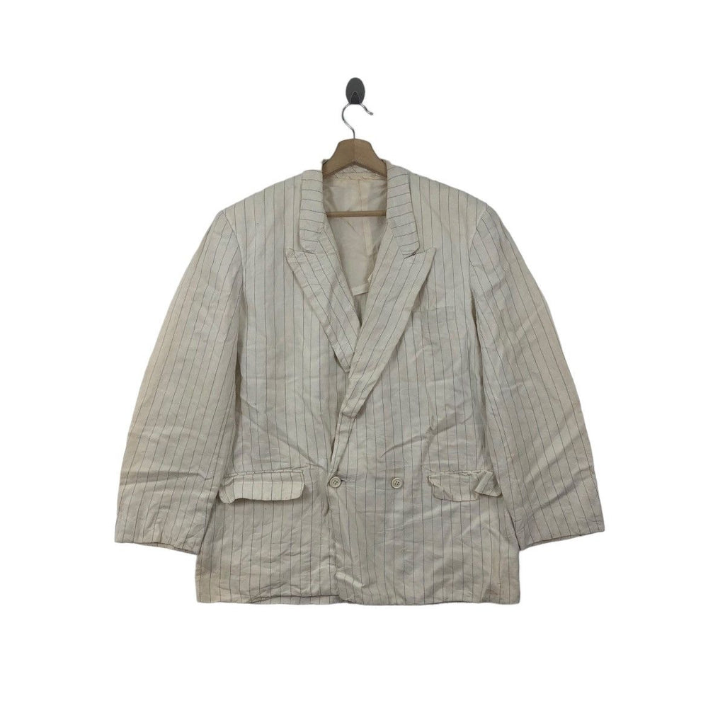 Vintage COMME DES GARCONS HOMME Double Breasted Blazer Striped Sport Coat Formal Meeting