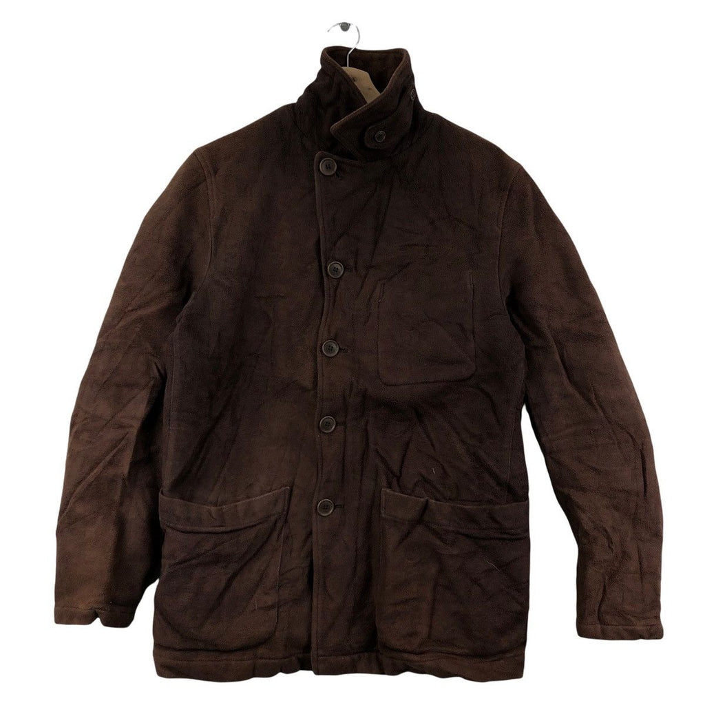 Vintage BOYCOTT JAPAN Genuine Leather Chore Jacket Worker Coat Parka Winter