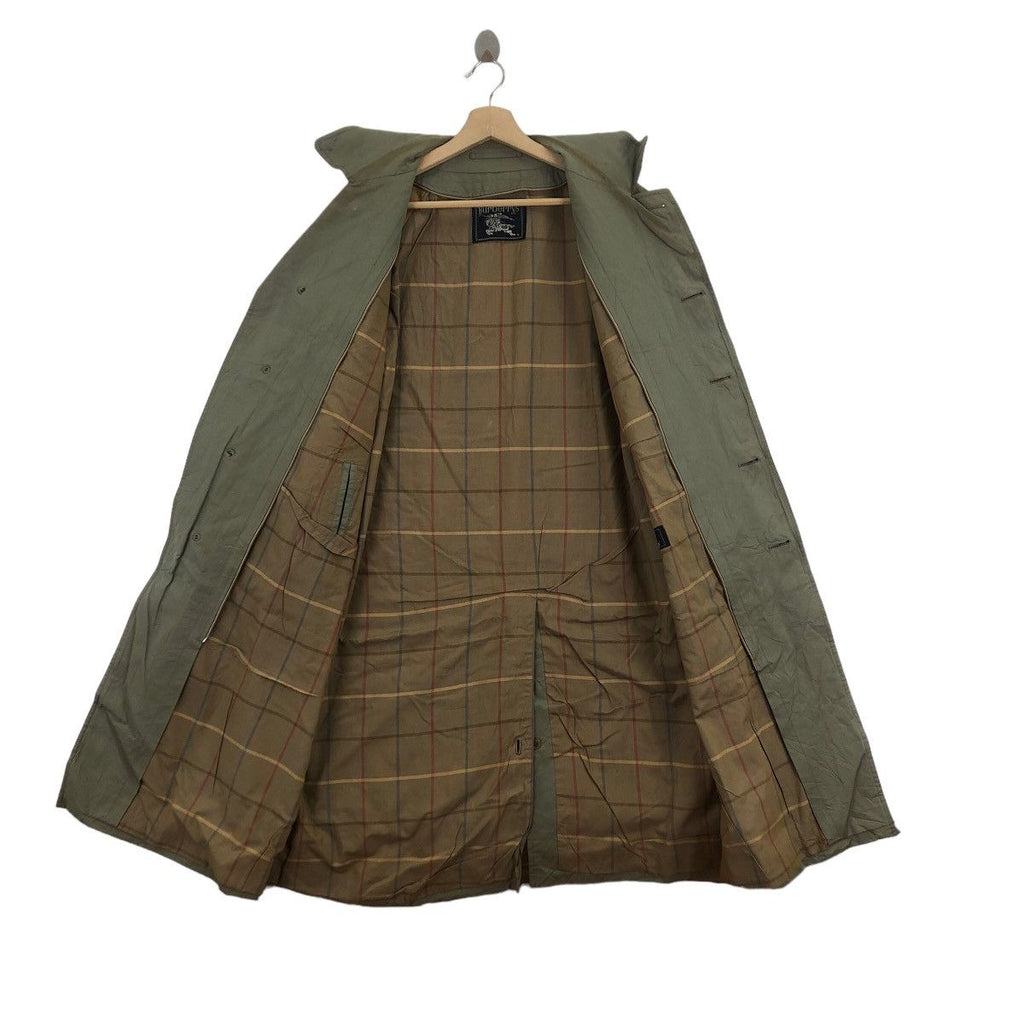 Vintage 90’ BURBERRY LONDON Nova Checks Trench Coat Parka Prorsum Made In Japan