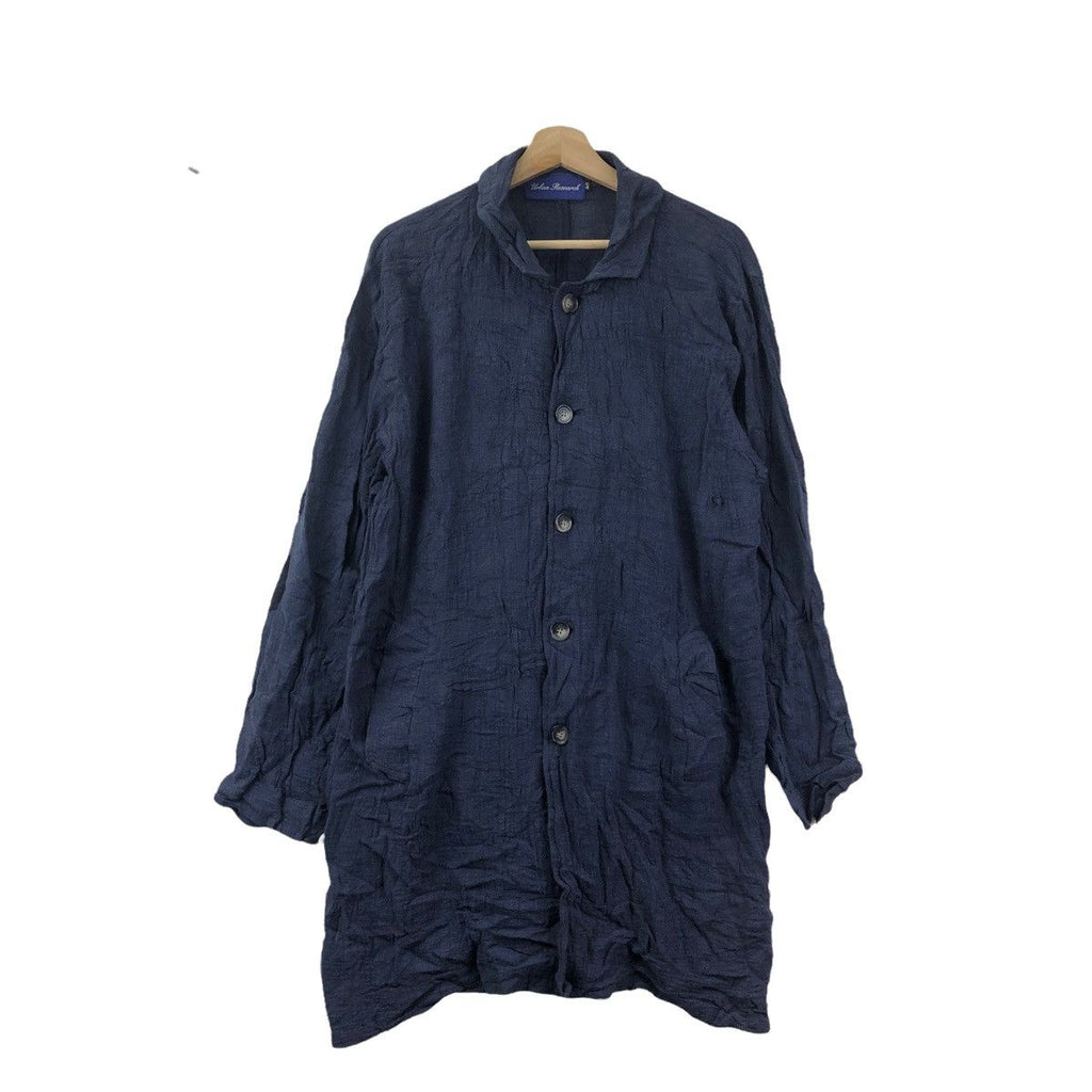 Vintage URBAN RESEARCH JAPAN Natural Indigo Minimalist Parka Trench Coat Jacket