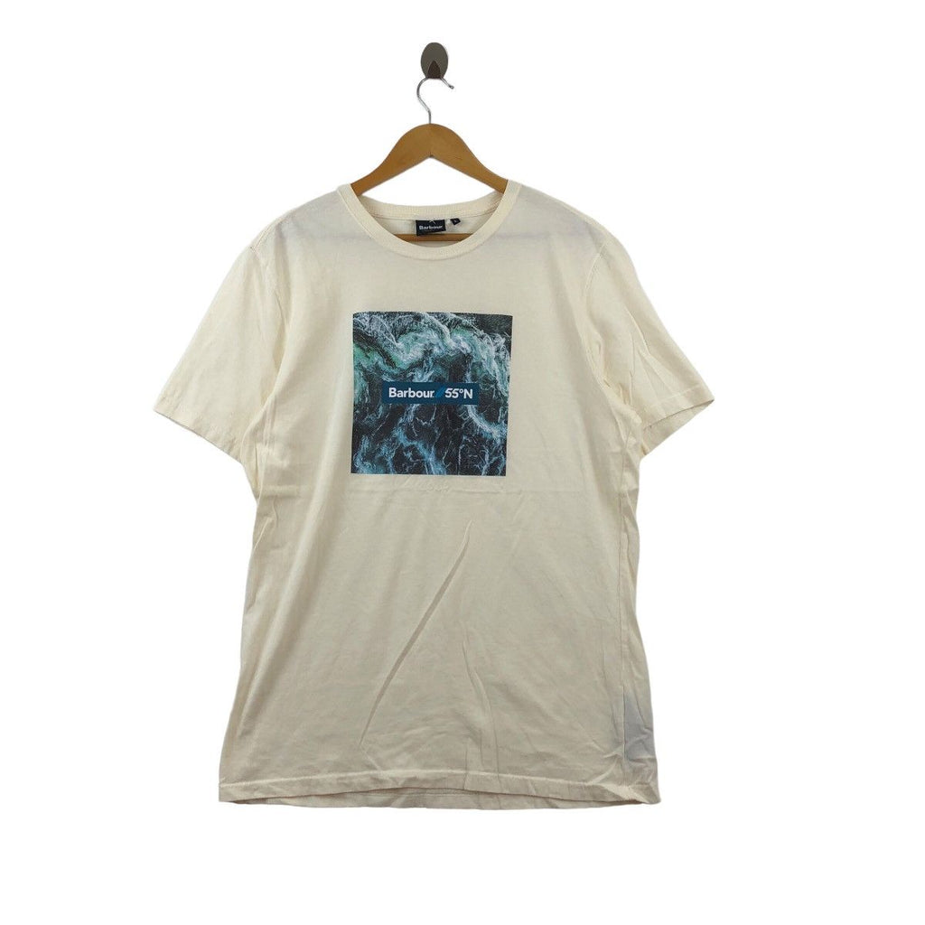 Vintage BARBOUR ENGLAND 55 N Wave Beach Surf Tailored Fit Tee Shirt Top