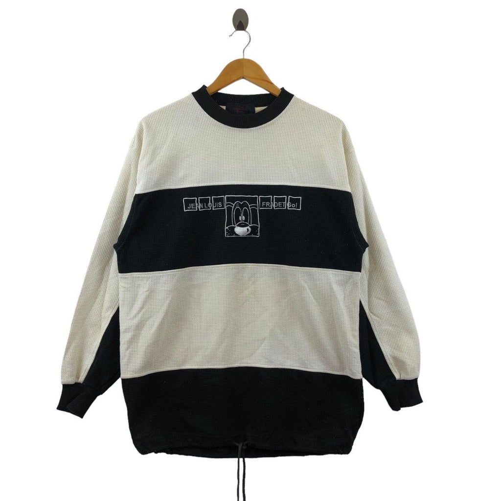 Vintage JEAN LOUIS FRADET Paris Dog Cartoon Sweatshirt Sweater Pullover Jumper
