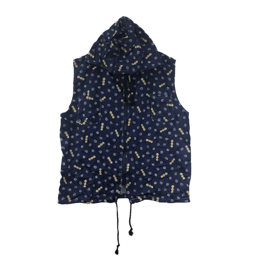 JAPAN ANIME AOP All Over Print Indigo Hoodie Vest Jacket Tank Top Sleeveless