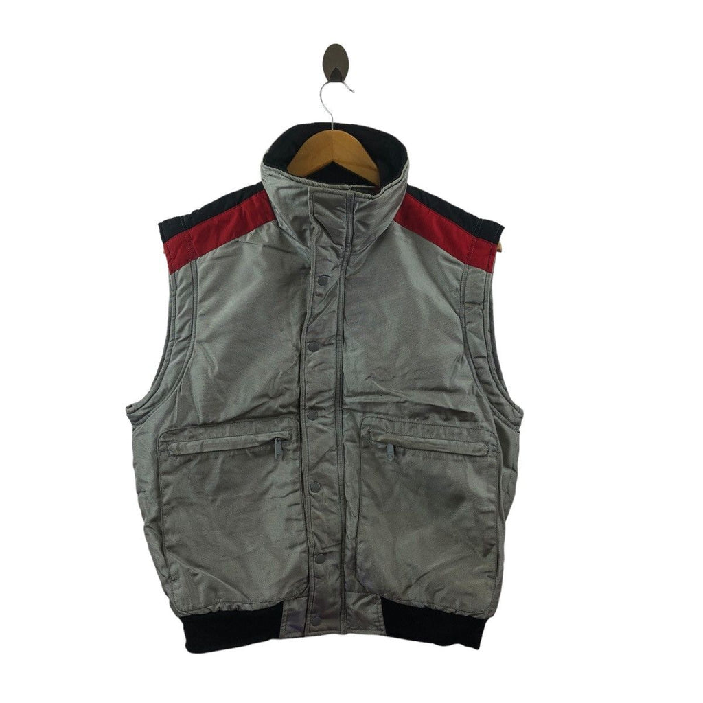 Vintage KUSHITANI MOTORCYCLE Cycling Vest Puffer Jacket Made In Japan Windbreaker