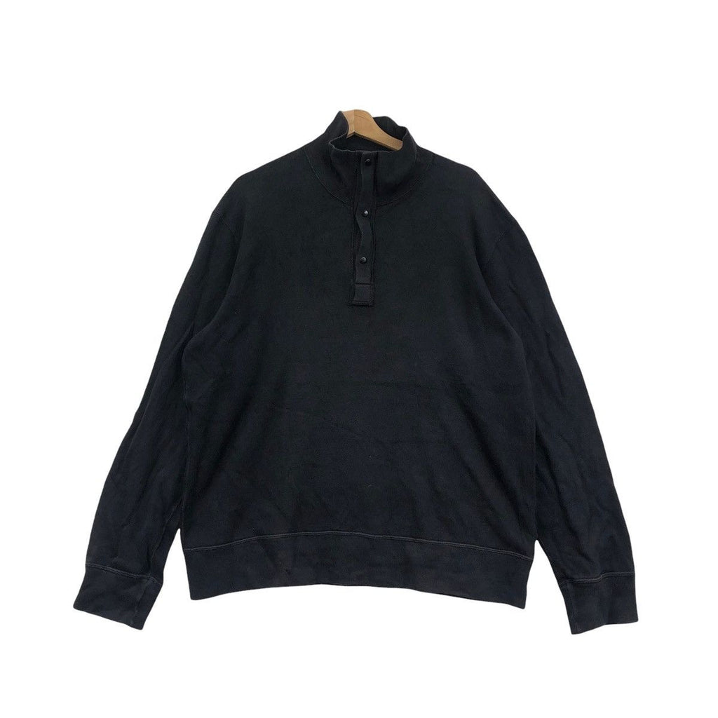 Vintage STONE ISLAND 2007 Autumn Winter Collection Made In Italy Minimalist Jacket Sweater Pullover Henley Snap Button