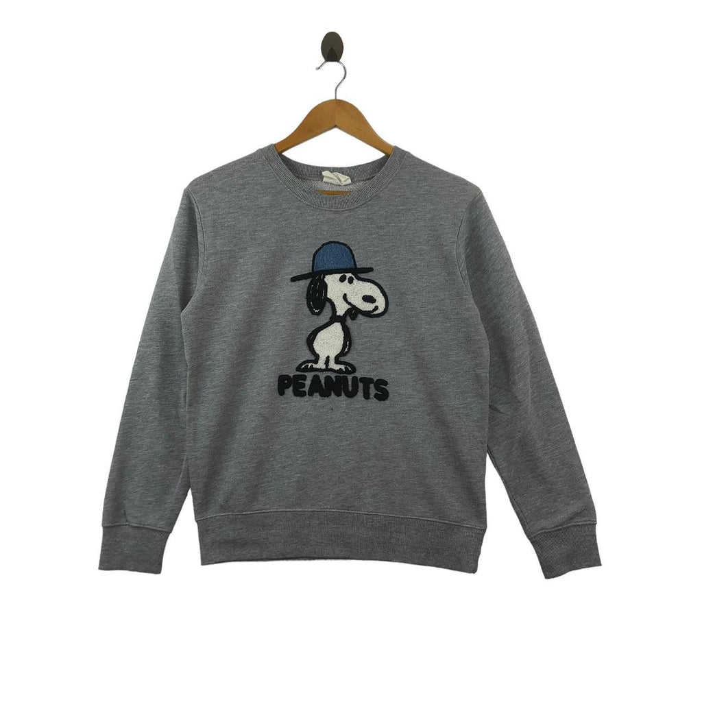 Vintage PEANUTS BY SCHULZ Snoopy Hat Cartoon Comic Sweatshirt Sweater Pullover Jumper