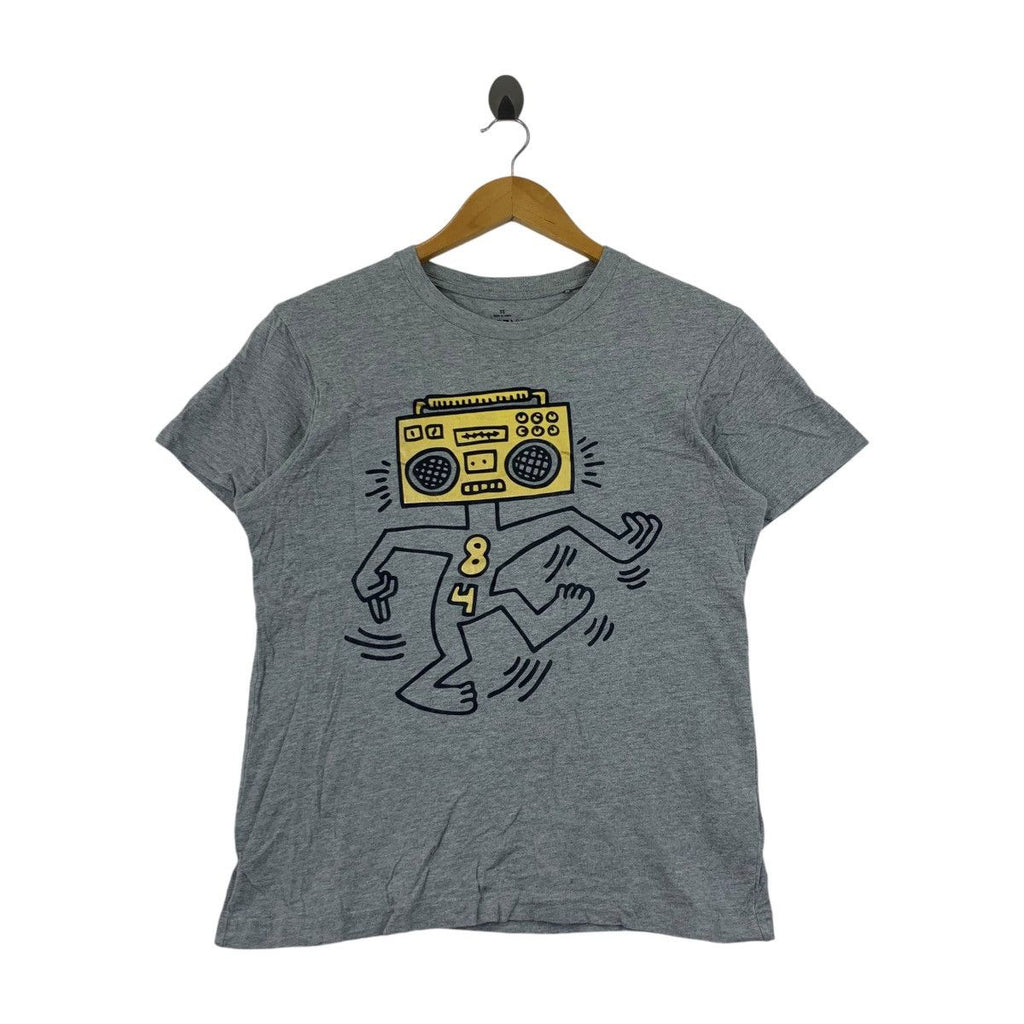 KEITH HARING x UNIQLO Radio Man Pop Art Tee Shirt Top Street Artist Illustration