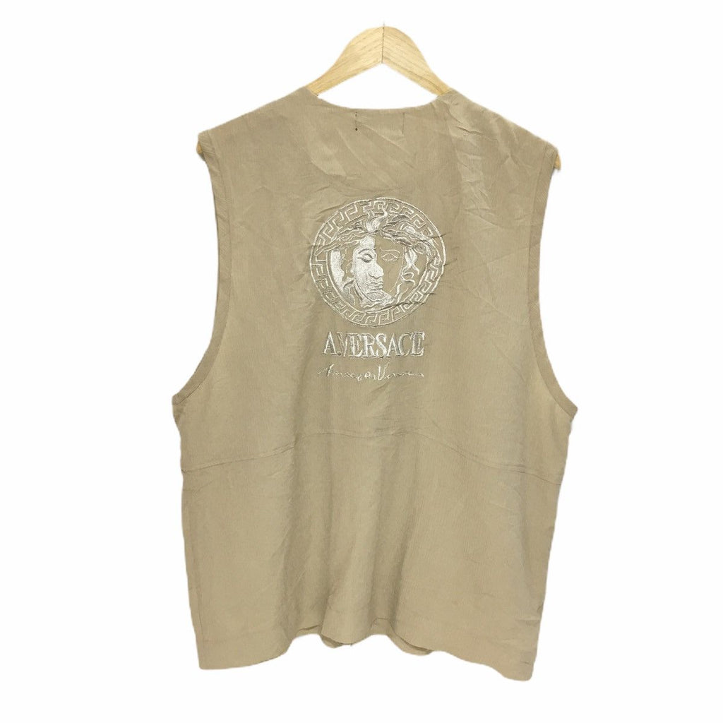 Vintage MEDUSA EMBROIDERED A. VERSACE Vest Tank Top Cardigan Jacket