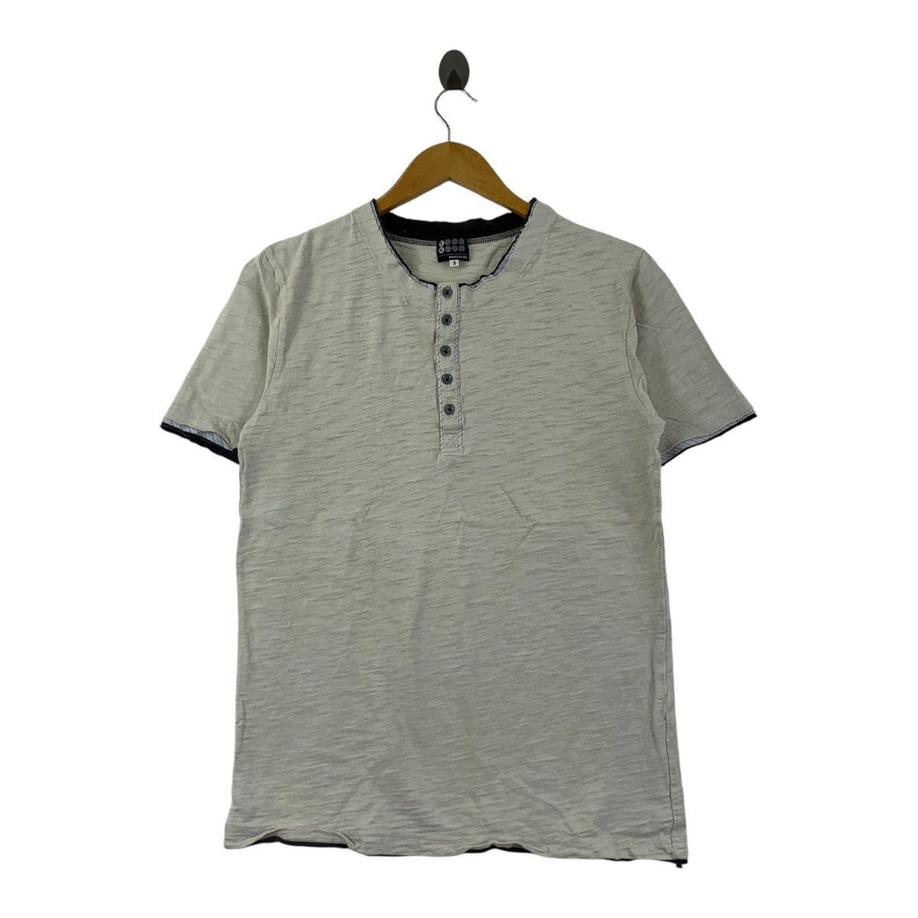 Vintage TAKEO KIKUCHI JAPAN Natural Dye Tee Shirt Top Henley Ringer