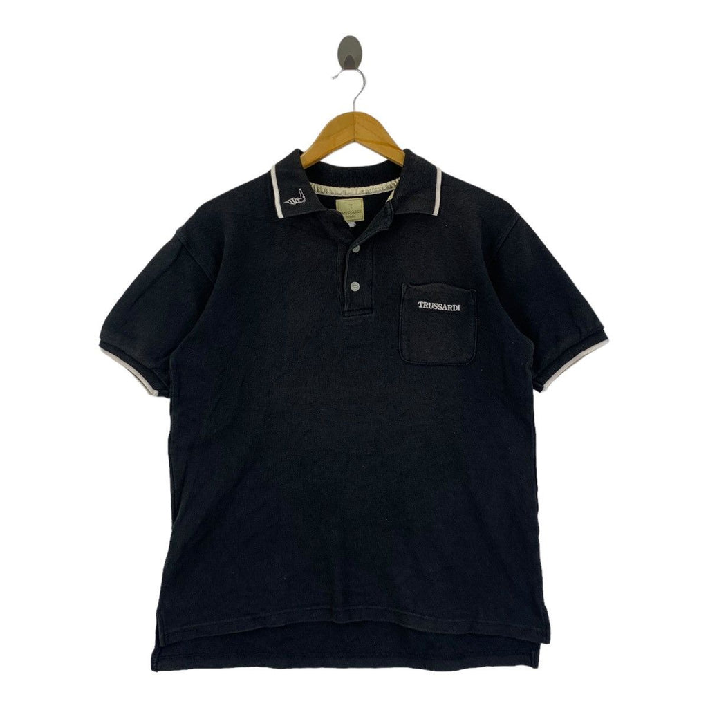 Vintage TRUSSARDI MAGLIE ITALY Pocket Polo Tee Shirt Embroidered
