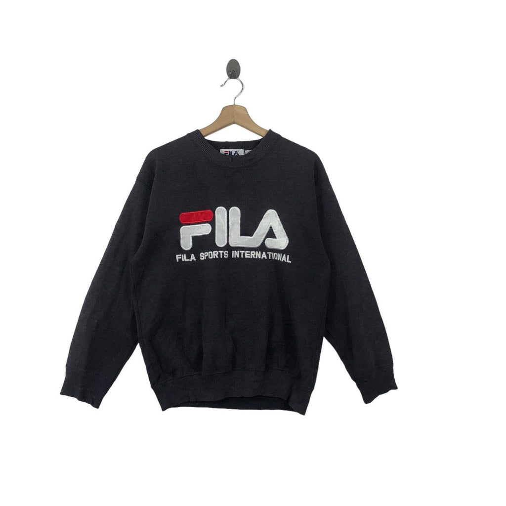 Vintage FILA SPORTS INTERNATIONAL Sweatshirt Embroidered Sweater Pullover Jumper