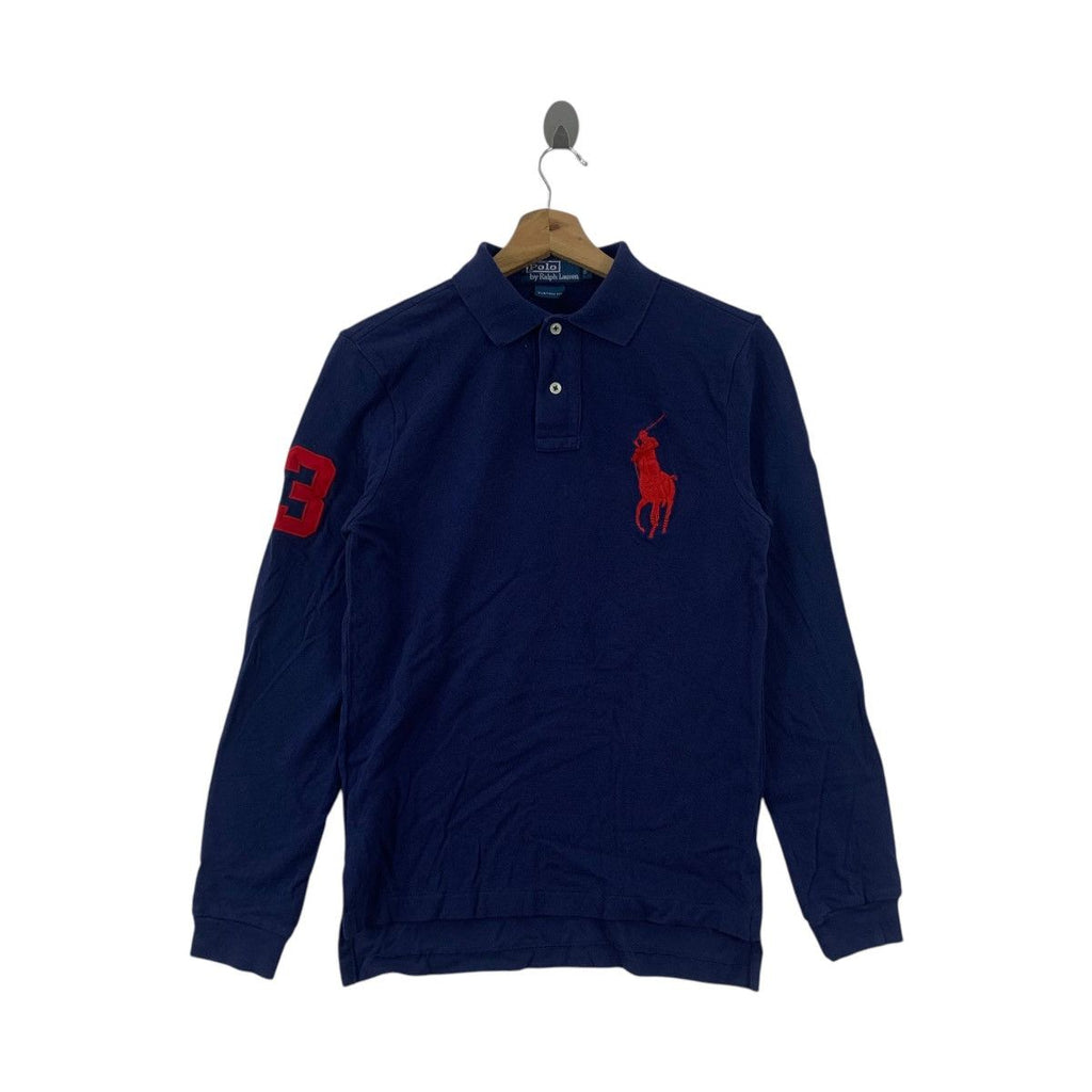 Vintage POLO RALPH LAUREN Big Pony Embroidered Tee Shirt Top Long Sleeve Honolulu