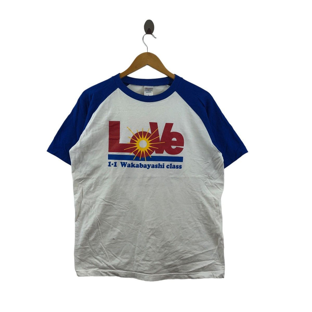 LOVE HOLE DOLE Hawaii Ringer Wakabayashi Class Tee Shirt Top Manga Anime
