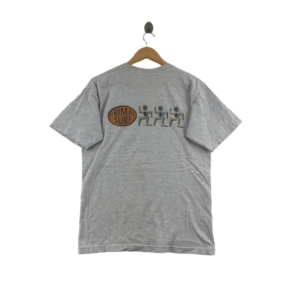 Vintage 90’ SURFING USA GUAM Primal Stuff Tee Shirt Top Art Illustration