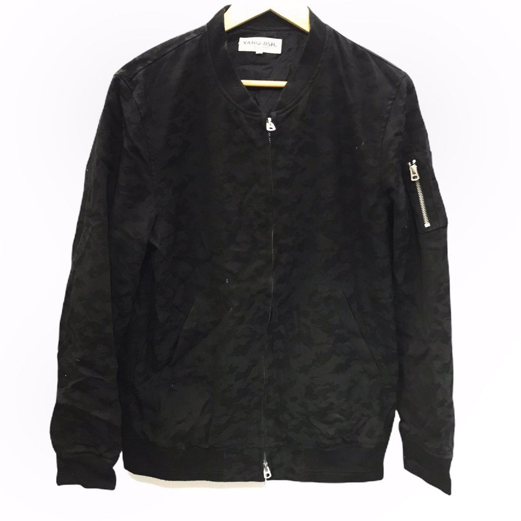 Vintage VANQUISH JAPAN MA1 Bomber Jacket Military Cardigan Sweater Windbreaker