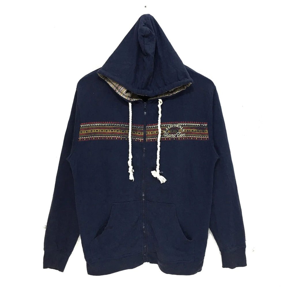 Vtg HANG TEN Surfing Hawaii Hoodie Sweatshirt Blue Sweater