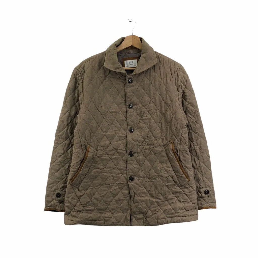 Vintage EDIFICE PARIS 417 Quilted Brown Jacket Winter Windbreaker Paris Luxury