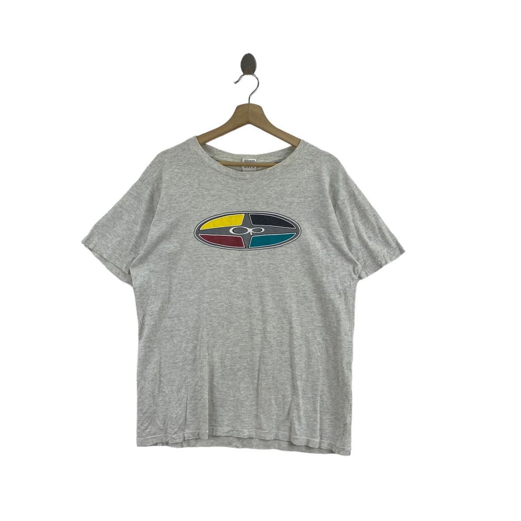 Vtg 90’ OCEAN PACIFIC OP Surfing Art Hawaii Art Logo Tee Shirt Longboard Single Stitches
