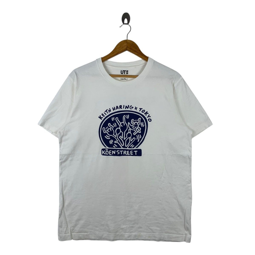 KEITH HARING x UNIQLO Tokyo Koen Street Dance Buddies Tee Shirt Top Pop Art Illustration