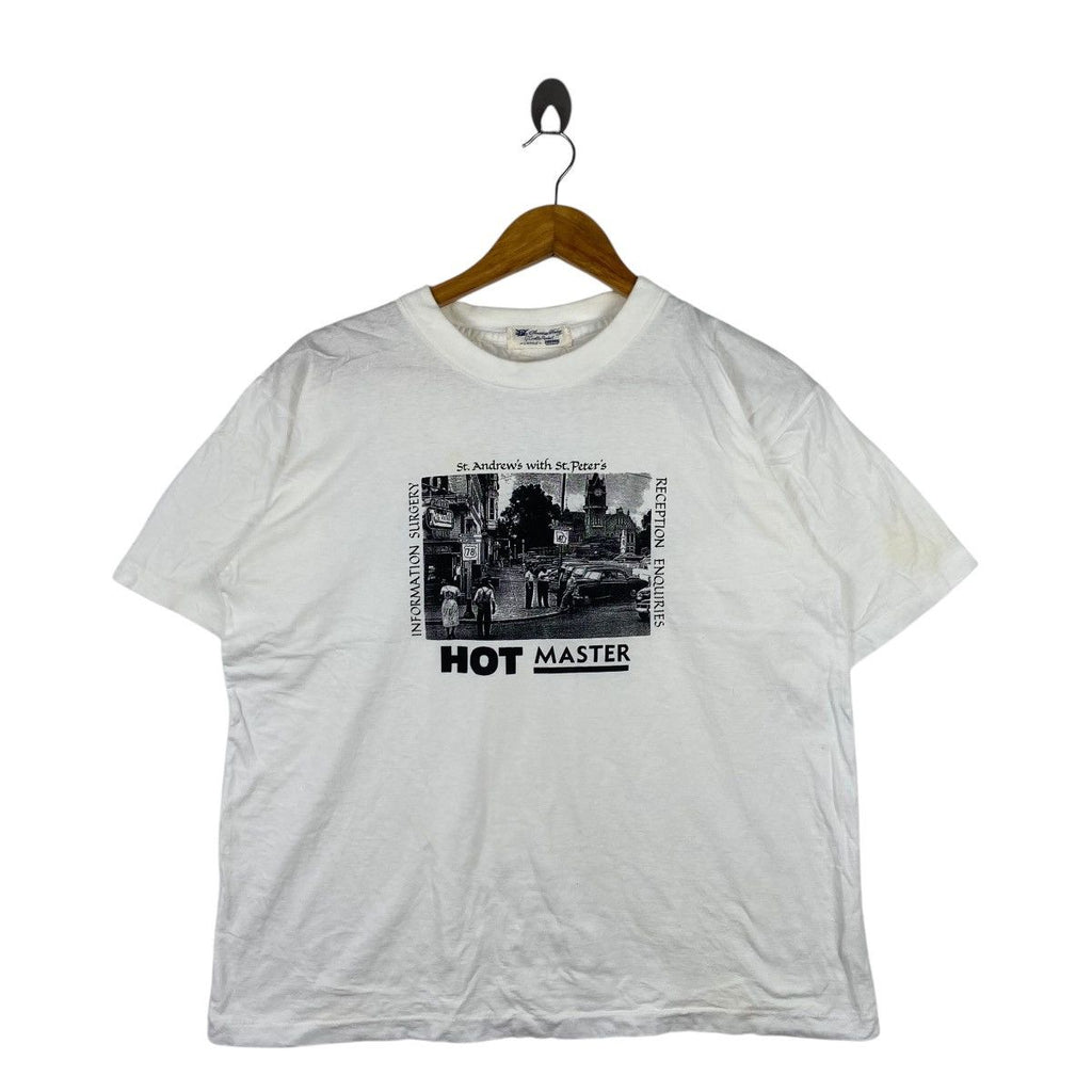 Vintage FOTOFOLIO ST ANDREW’S PETER’S Street Tee Shirt Top Photography Newspaper