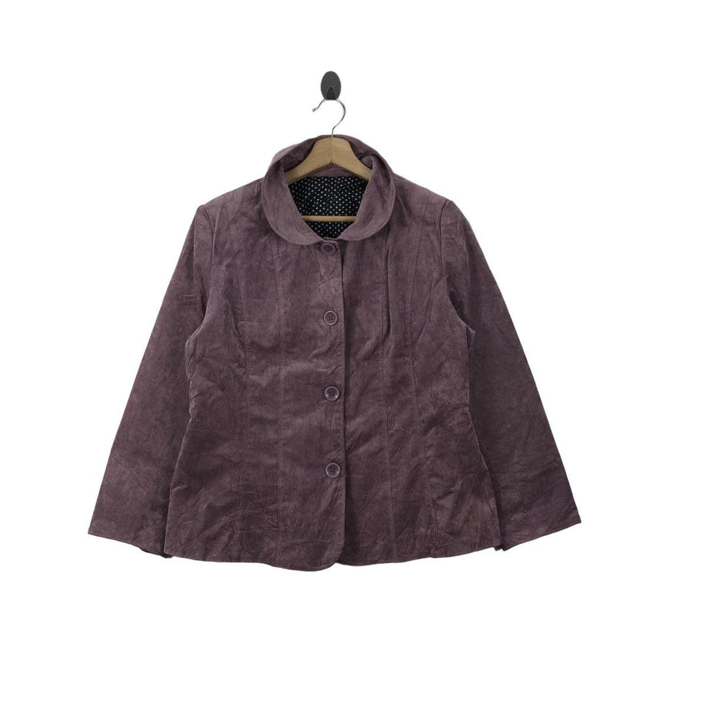 Vintage LONGCHAMP PARIS Polka Dot Suede Jacket Coat Windbreaker