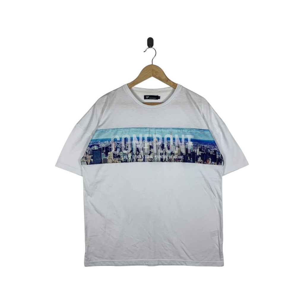 NOBLE PRODUCT CONFRONT Live Adventure Or Nothing Tee Shirt Top Box Logo Fotofolio