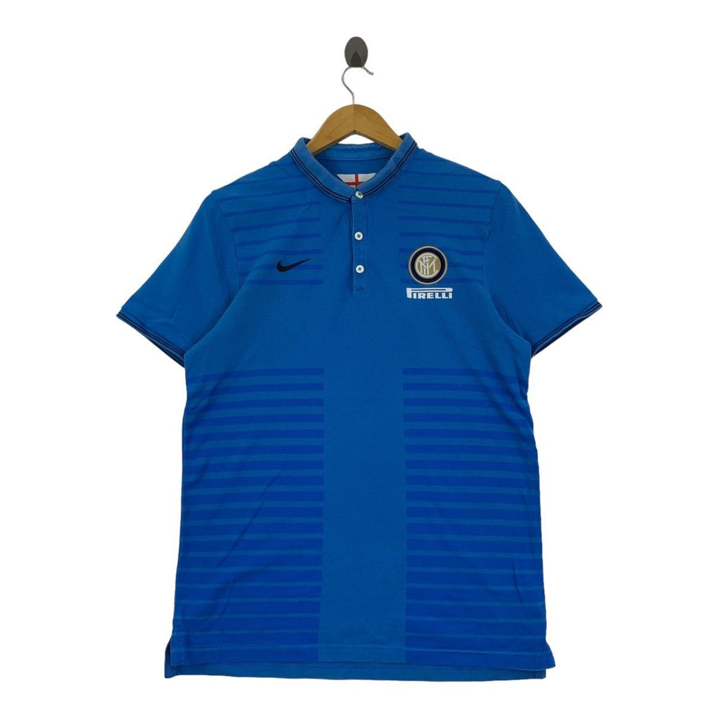 Vintage NIKE INTER MILAN Serie A Champion Polo Tee Shirt Top Jersey Football Soccer