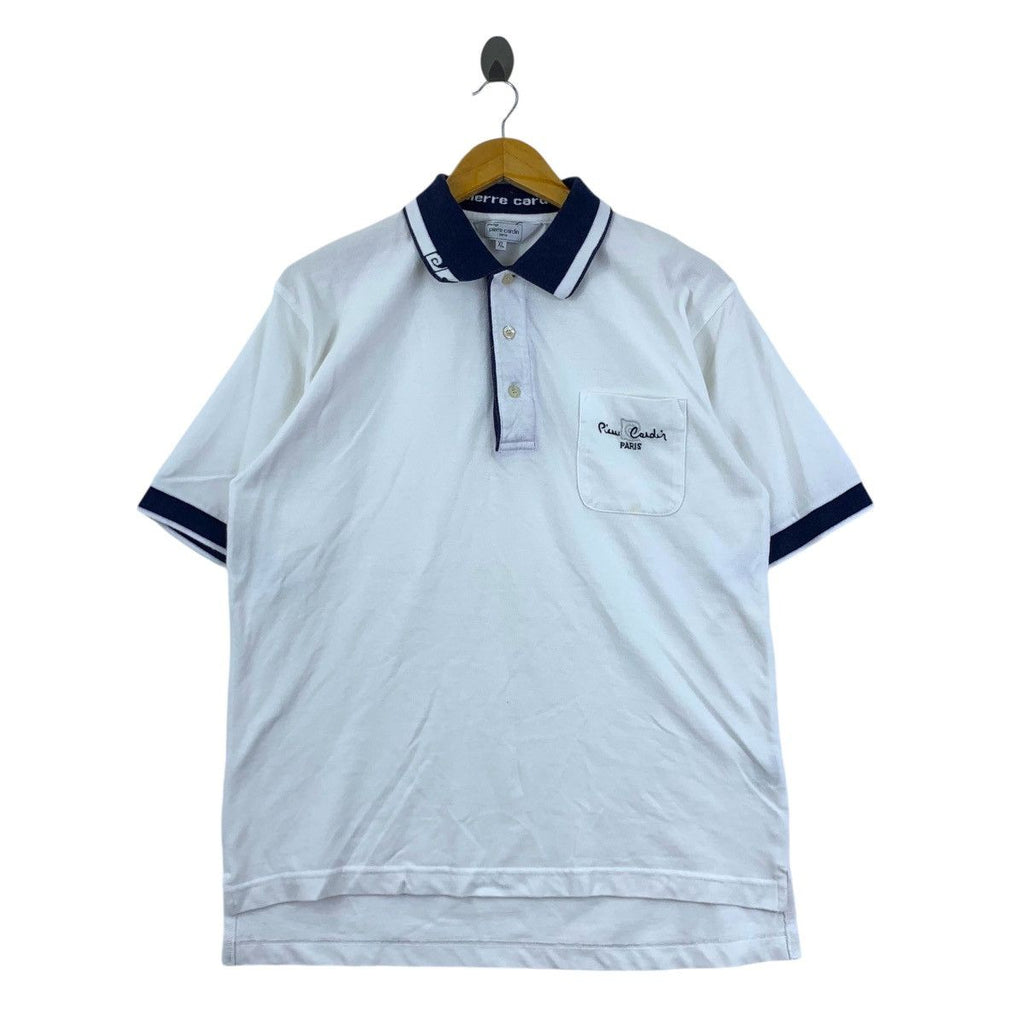 Vintage 90’ PIERRE CARDIN PARIS Twin Tipped Polo Tee Shirt Top Prestige Collection