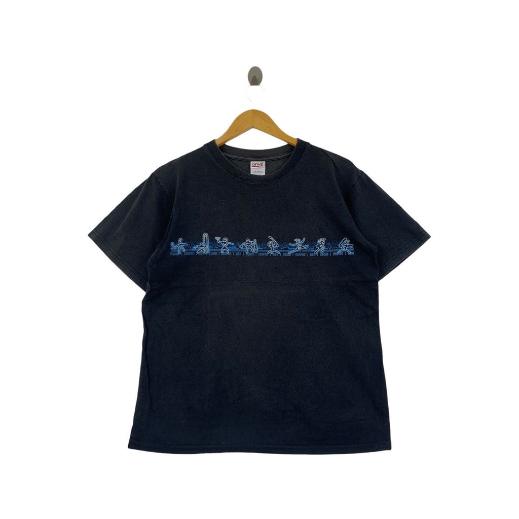 Vintage 90’ GUAM USA SAIPAN Aztec Surf Natural Sun Faded Tee Shirt Top Native Navajo
